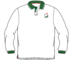 White Long Polo Shirt  白色长袖Polo衫  （男女同款）Y4-Y10