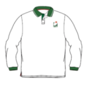 White Long Polo Shirt  白色长袖Polo衫  （男女同款）Y4-Y10
